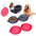 Plato Doble Plegable de Goma para Mascotas - Comedero y Bebedero Portátil para Viajes con Base Antideslizante
